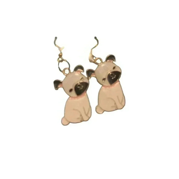 LITTLE PUG EARRINGS - Picture 1 of 2